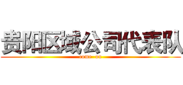 贵阳区域公司代表队 (come  on)