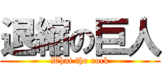 退縮の巨人 (What the rock)