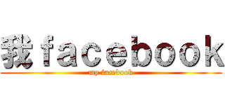 我ｆａｃｅｂｏｏｋ (my facebook)