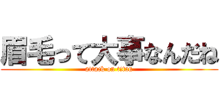 眉毛って大事なんだね (attack on titan)