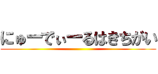 にゅーでぃーるはきちがい ()