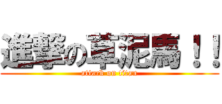 進撃の草泥馬！！ (attack on titan)