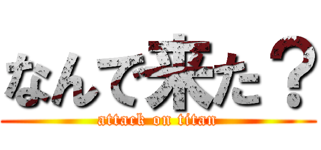 なんで来た？ (attack on titan)