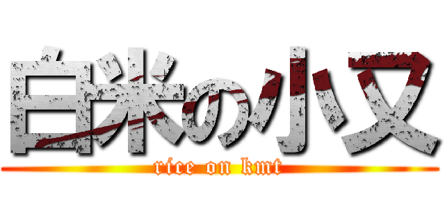 白米の小又 (rice on kmt)