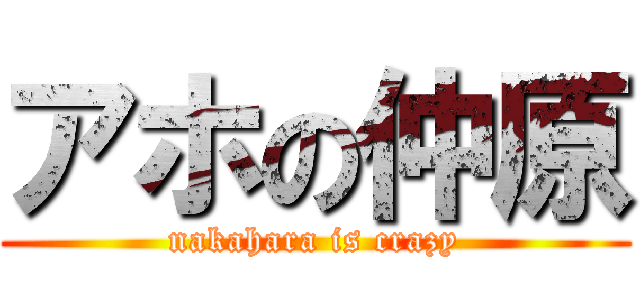 アホの仲原 (nakahara is crazy)