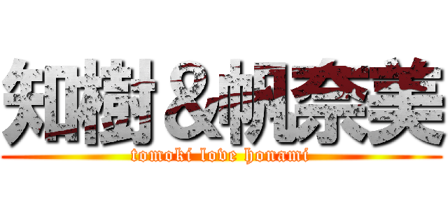 知樹＆帆奈美 (tomoki love honami)