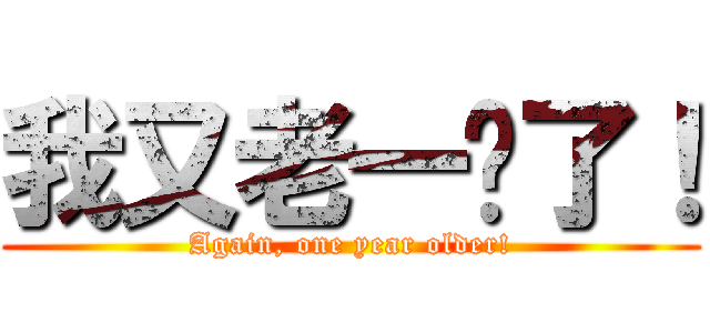 我又老一歲了！ (Again, one year older!)