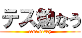 テス勉なう (test study)