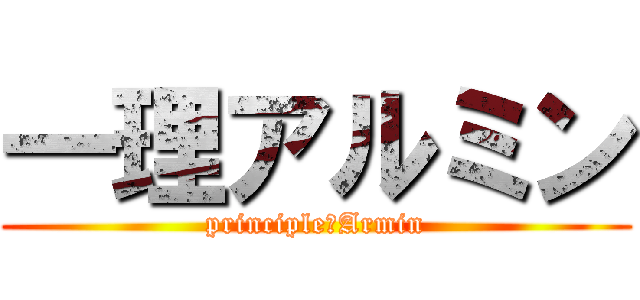 一理アルミン (principle　Armin)
