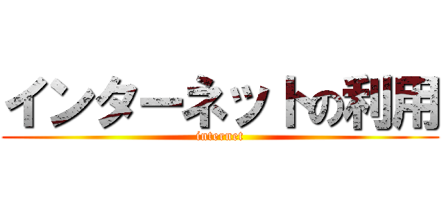 インターネットの利用 (internet)