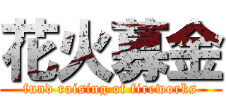 花火募金 (fund raising of fireworks)
