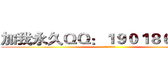 加我永久ＱＱ：１９０１８６１９５６ (腾讯官方已认证)