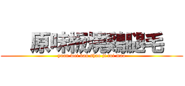    原味板燒鶏腿毛   (yuan wei ban shao ji tui mao)