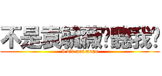 不是袁毓薇妳聽我說 (I did not mean)