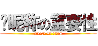 论昵称の重要性 (attack on titan)