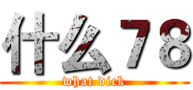 什么７８ (what dick)