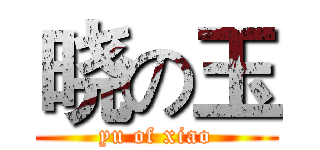 晓の玉 (yu of xiao)