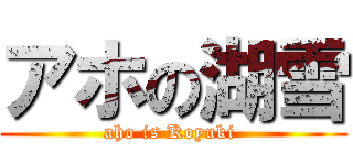 アホの湖雪 (aho is Koyuki )