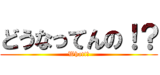 どうなってんの！？ (What!?)