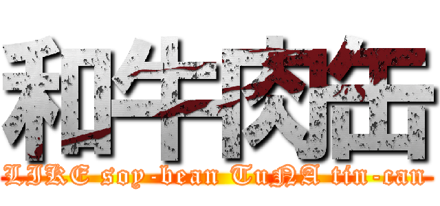 和牛肉缶 (LIKE soy-bean TuNA tin-can)