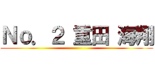 Ｎｏ．２ 重田 海翔 ()