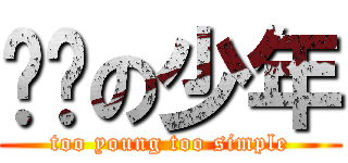 图样の少年 (too young too simple)