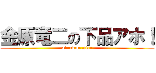 金原竜二の下品アホ！ (attack on titan)