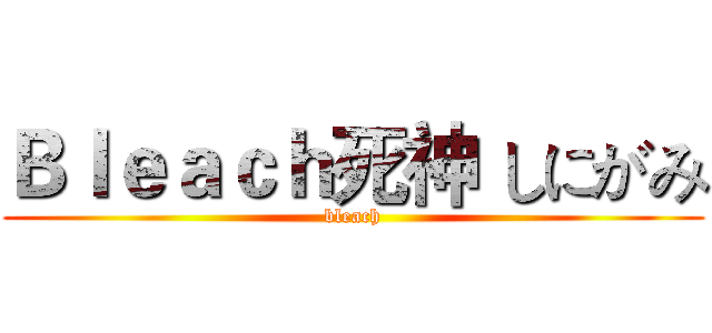 Ｂｌｅａｃｈ死神 しにがみ (bleach)