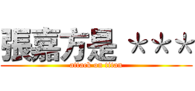 張嘉方是 ＊＊＊ (attack on titan)