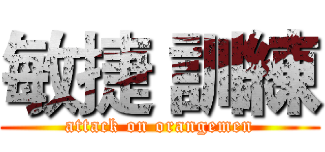 敏捷 訓練 (attack on orangemen)