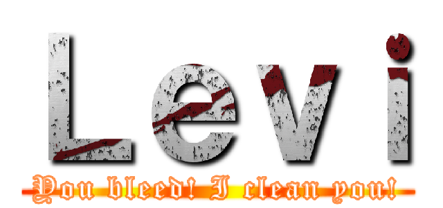 Ｌｅｖｉ (You bleed! I clean you!)