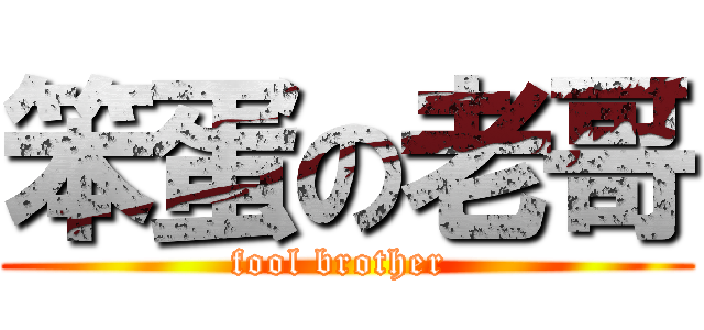 笨蛋の老哥 (fool brother )