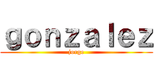 ｇｏｎｚａｌｅｚ (jorge)