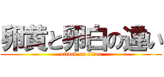 卵黄と卵白の違い (attack on titan)