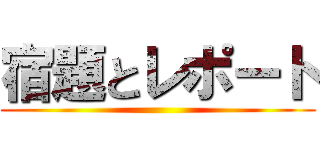 宿題とレポート ()