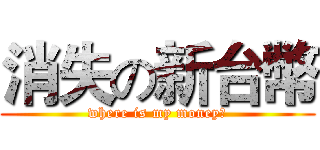 消失の新台幣 (where is my money?)