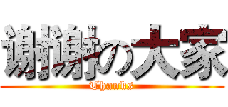 谢谢の大家 (Thanks)