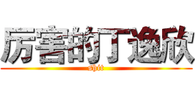 厉害的丁逸欣 (shit)