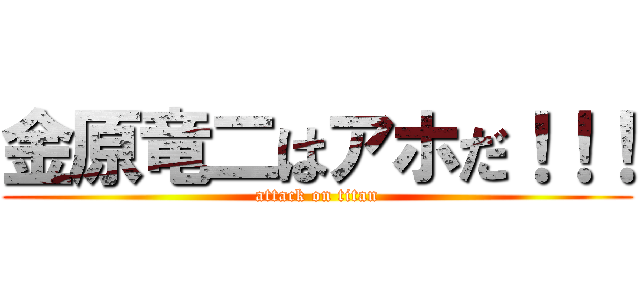 金原竜二はアホだ！！！ (attack on titan)