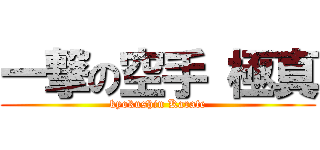 一撃の空手 極真 (kyokushin Karate)