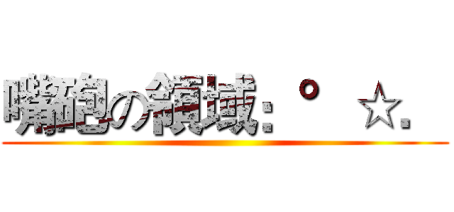 嘴砲の領域：°☆． ()