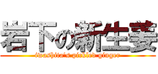 岩下の新生姜 (iwashita\'s pickled ginger)
