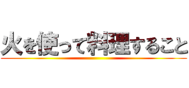 火を使って料理すること ()