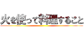 火を使って料理すること ()