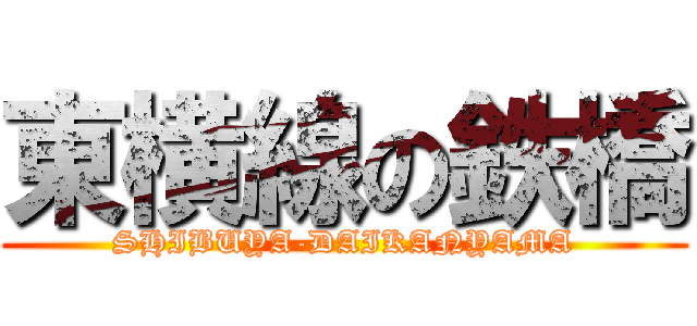 東横線の鉄橋 (SHIBUYA-DAIKANYAMA)