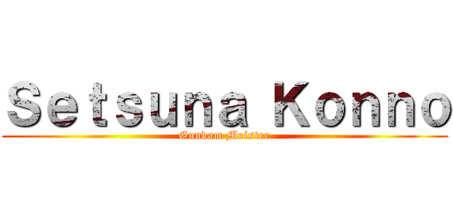 Ｓｅｔｓｕｎａ Ｋｏｎｎｏ (Gundam Meister)