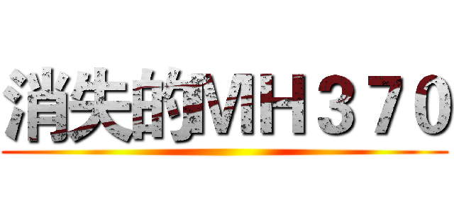 消失的ＭＨ３７０ ()