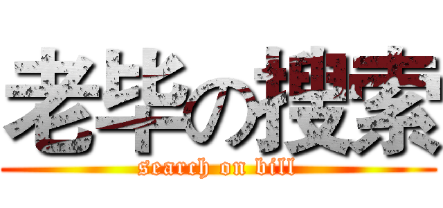 老毕の搜索 (search on bill)