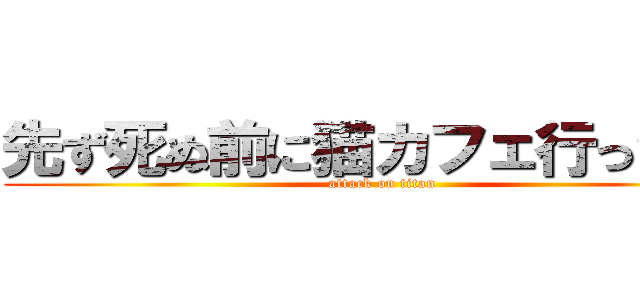 先ず死ぬ前に猫カフェ行ってみる (attack on titan)