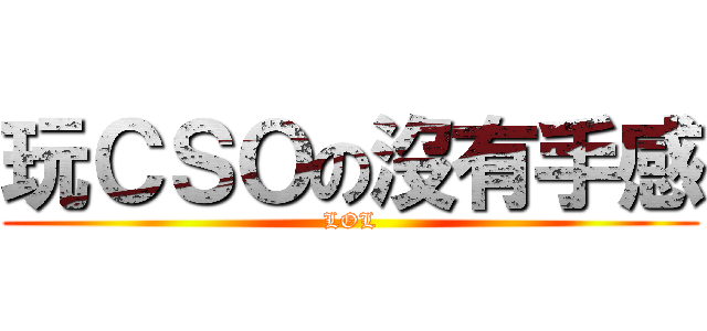 玩ＣＳＯの沒有手感 (LOL)